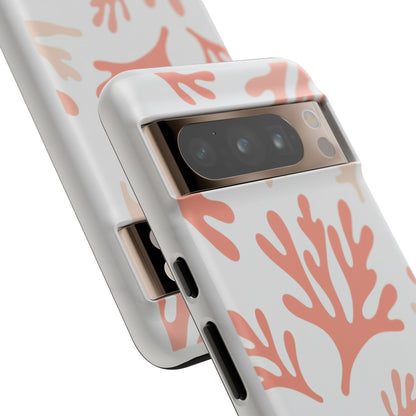 Coral Reef Pattern Tough Phone Case — Pink Beachy Protective Cover