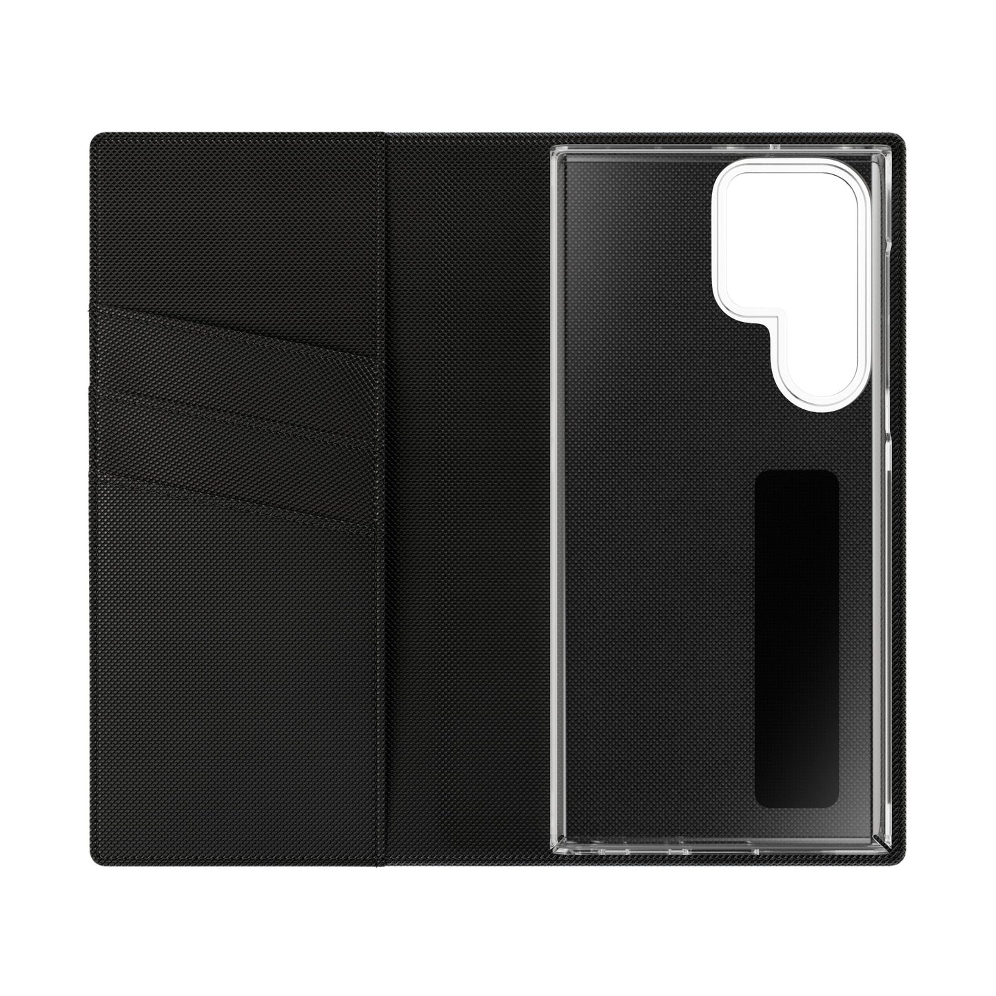 Botanical Noir Flip Phone Case — Dark Floral Wallet Cover with Card Slots