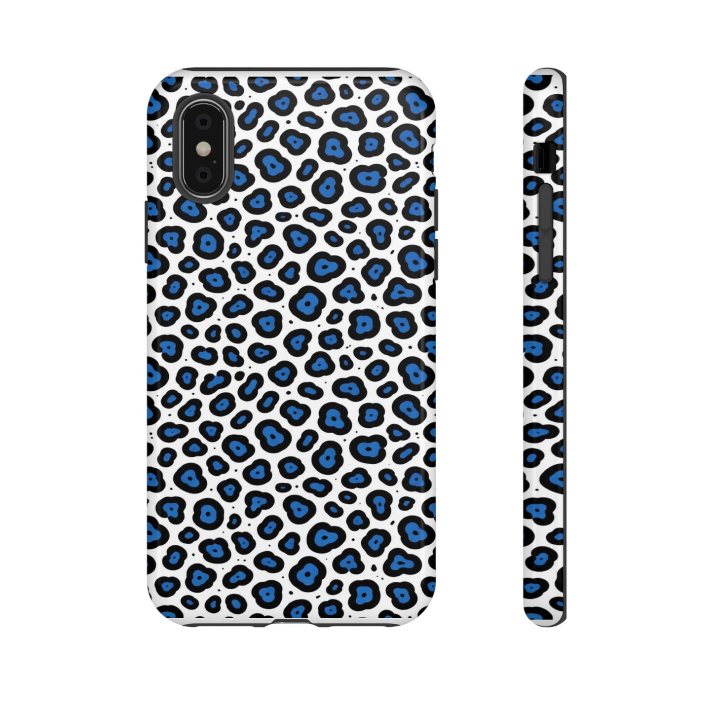 Blue Leopard Print Phone Case – Tough Protective Cover