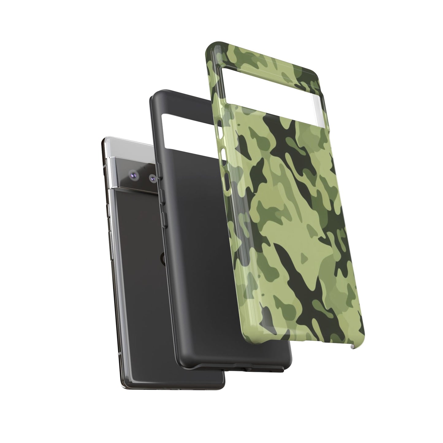 Camo Tough Phone Case — Military Green Protective iPhone Cover