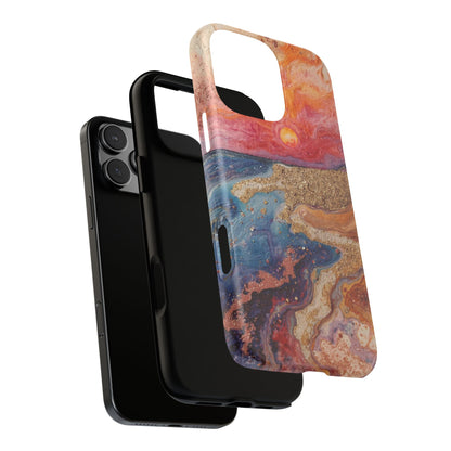 Sunset Coast Phone Case — Colorful Abstract Beach Art Tough Case
