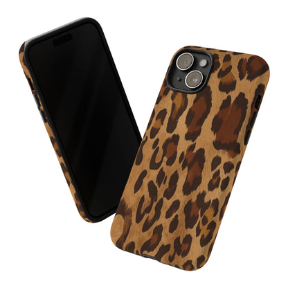 Leopard Print Tough Phone Case — Durable Animal Print Protective Cover