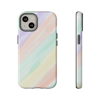 Pastel Watercolor Stripe Tough Phone Case