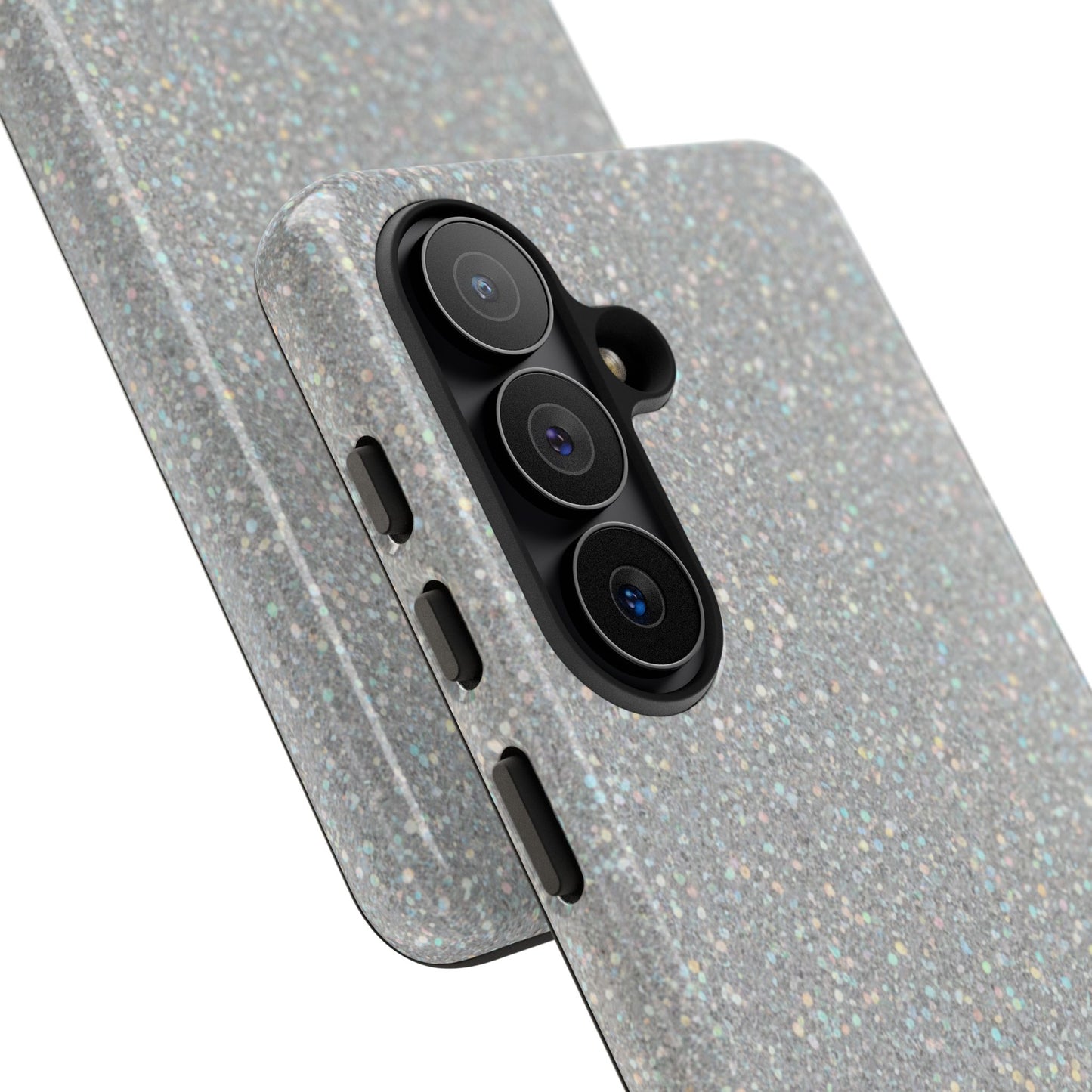 Glitter Silver Tough Phone Case — Sparkling Protective Phone Case