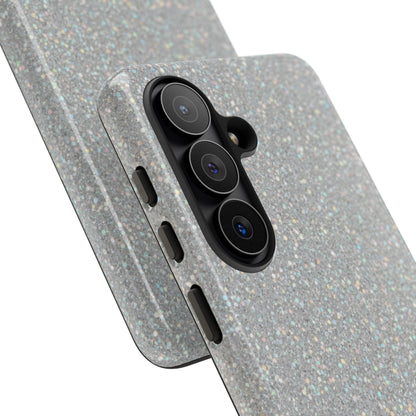 Glitter Silver Tough Phone Case — Sparkling Protective Phone Case