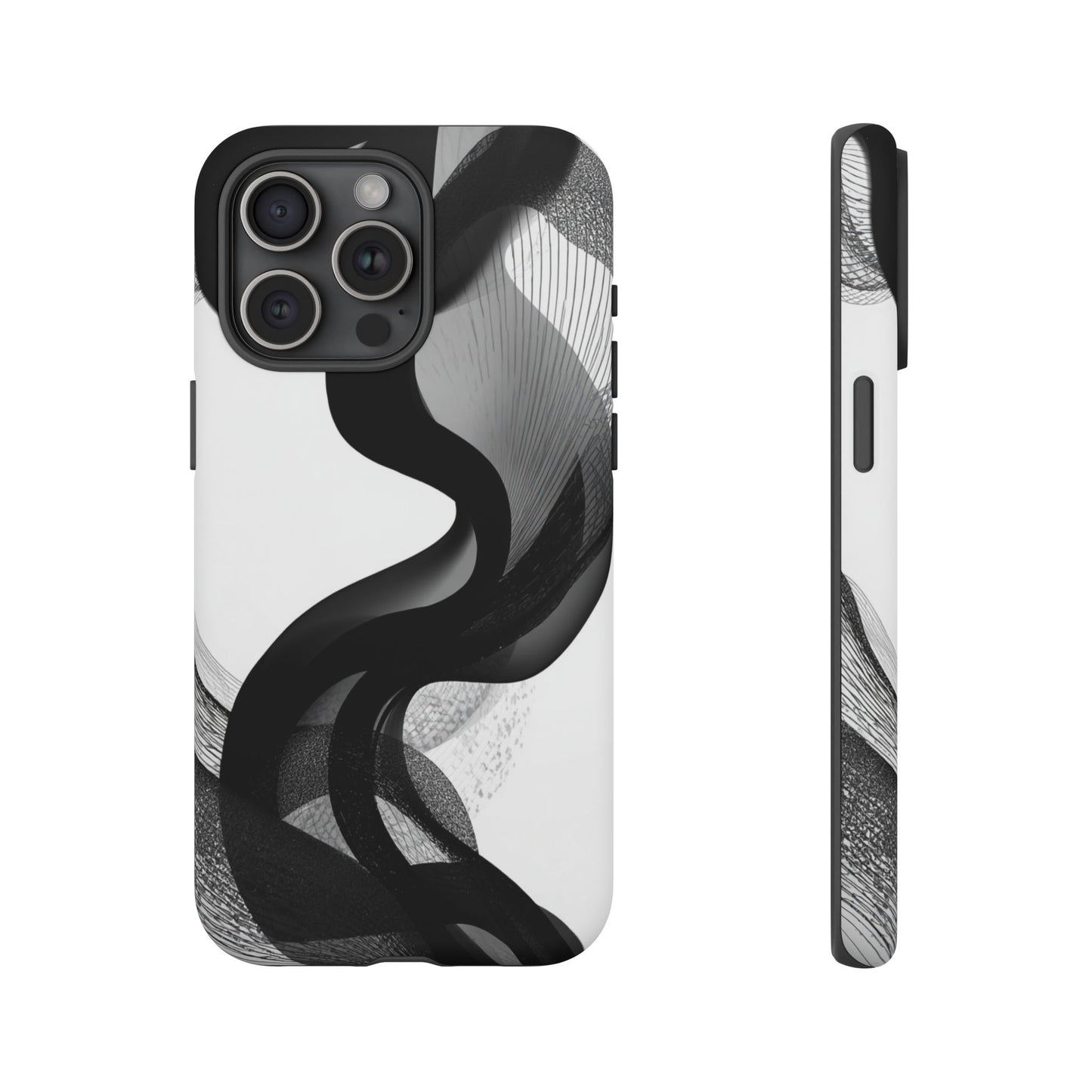 Phone Case — Monochrome Abstract Protective Cover