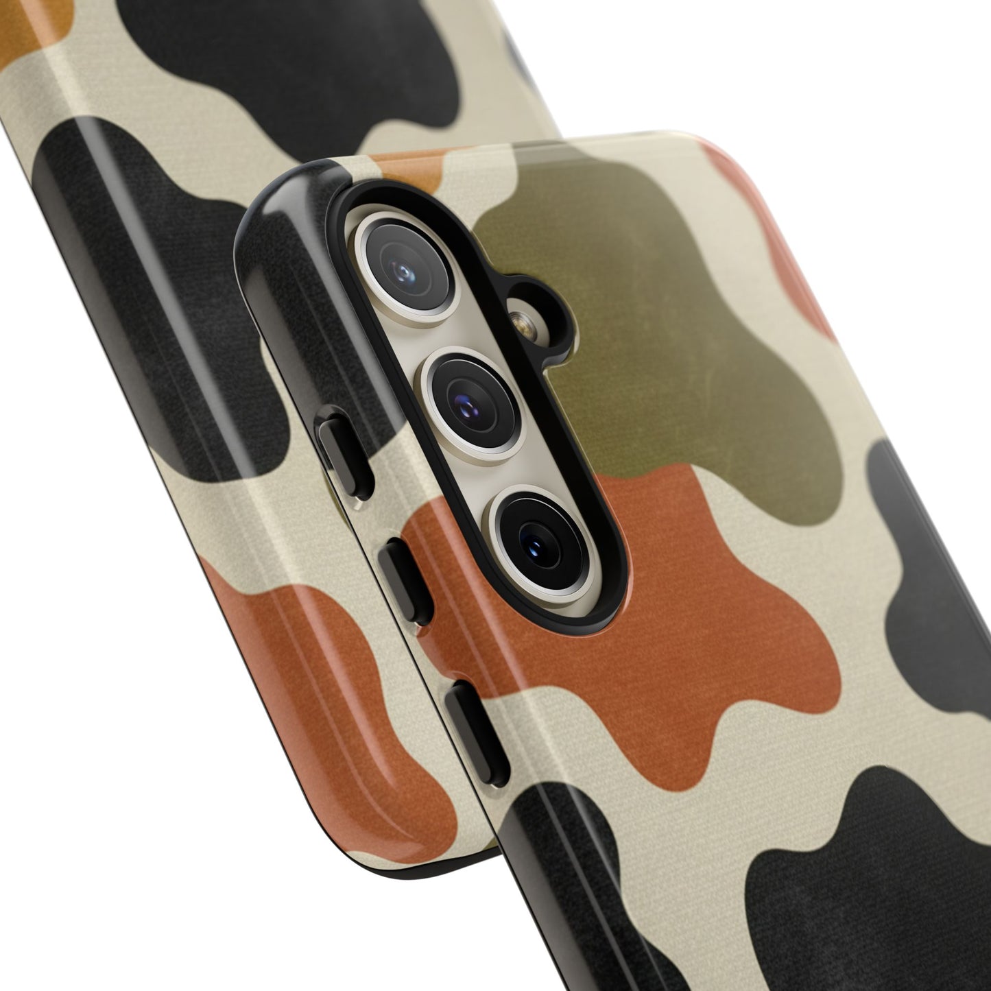 Retro Abstract Camouflage Phone Case — Earth Tone Tough Case