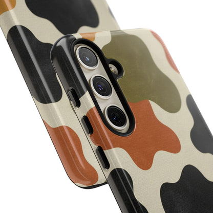 Retro Abstract Camouflage Phone Case — Earth Tone Tough Case