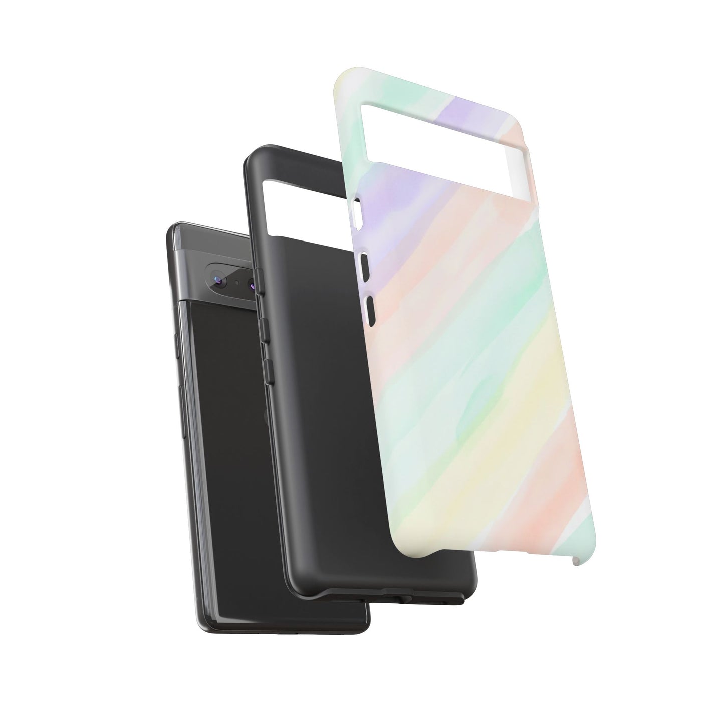 Pastel Watercolor Stripe Tough Phone Case
