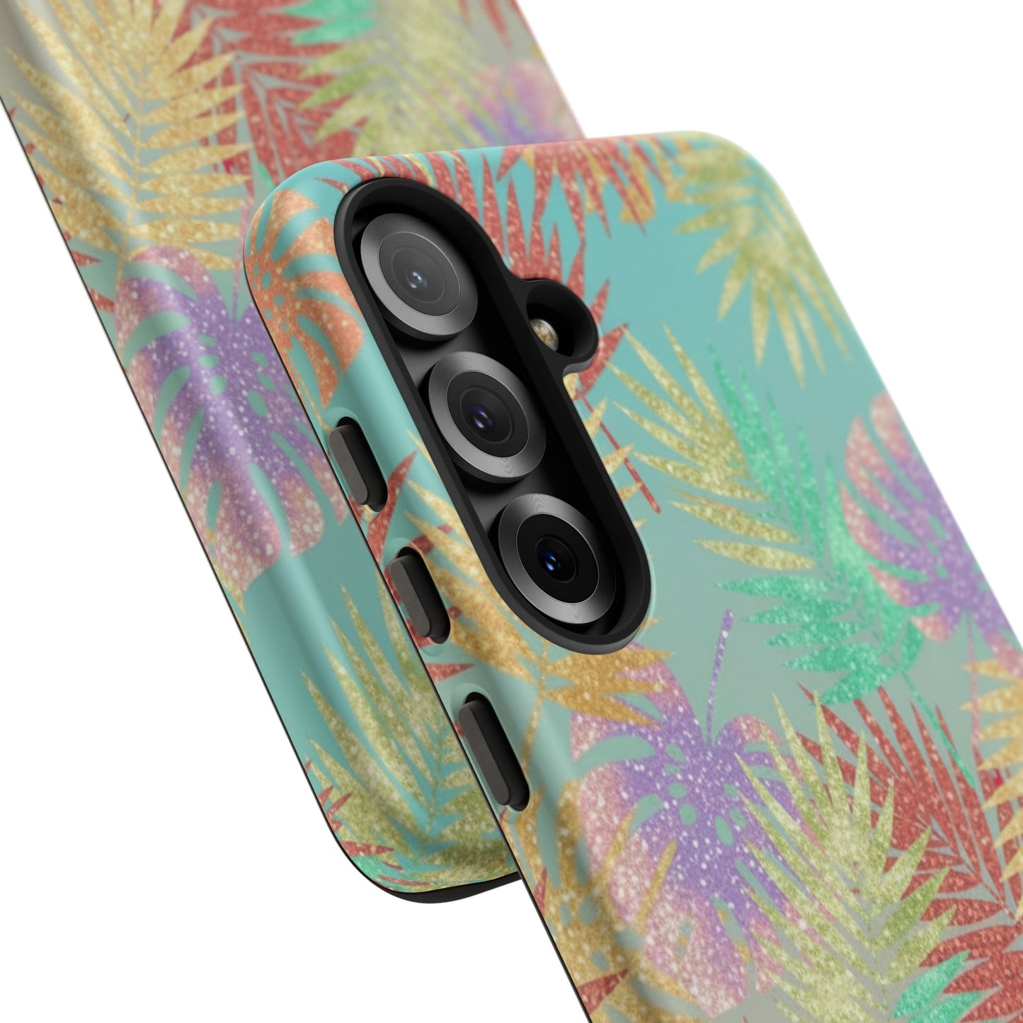 Tropical Palm Leaf Tough Phone Case – Colorful Pastel Botanical Protection