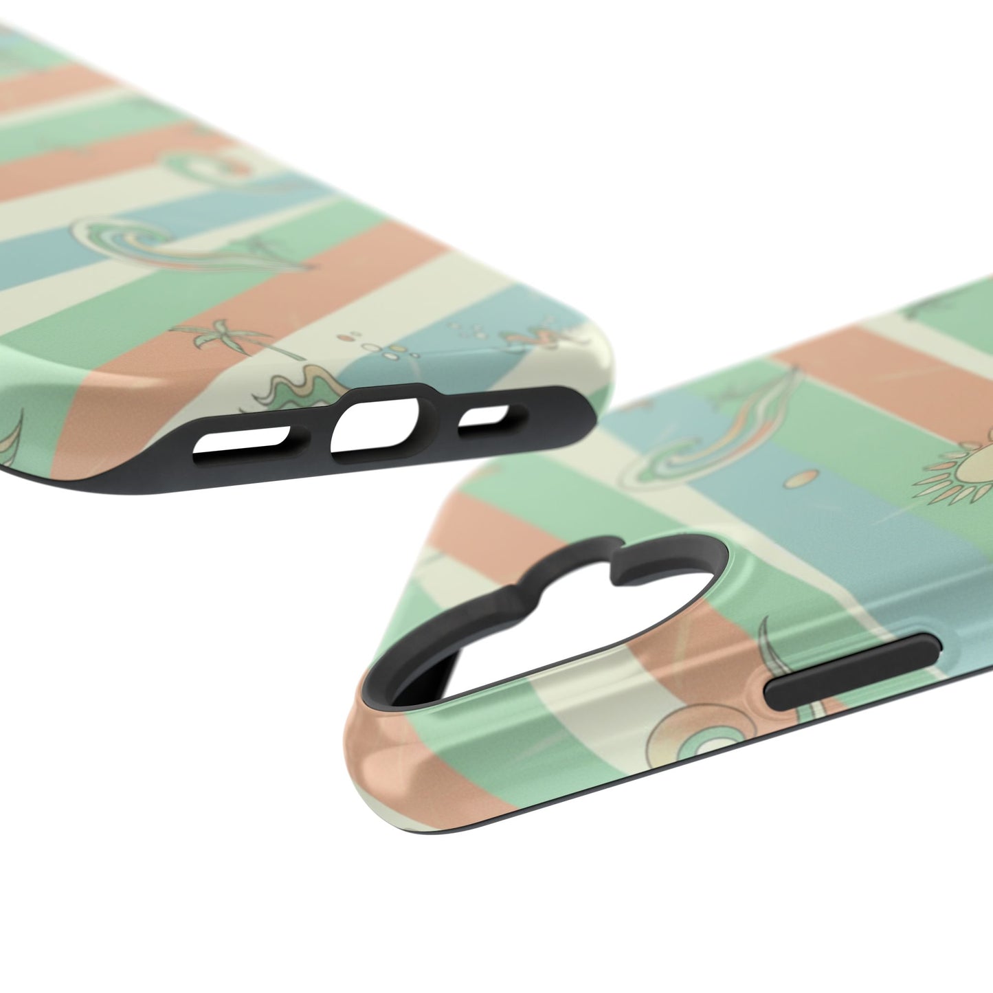 Magnetic Impact-Resistant Phone Case — Retro Surf Stripes