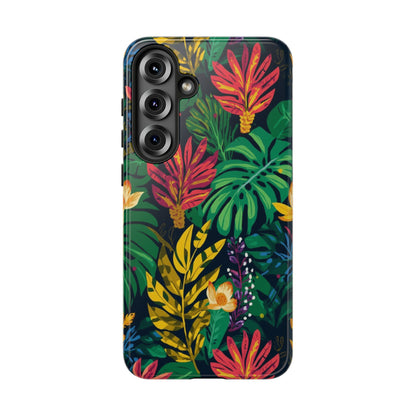 Tropical Floral Phone Case — Vibrant Jungle Leaf Protective Cover