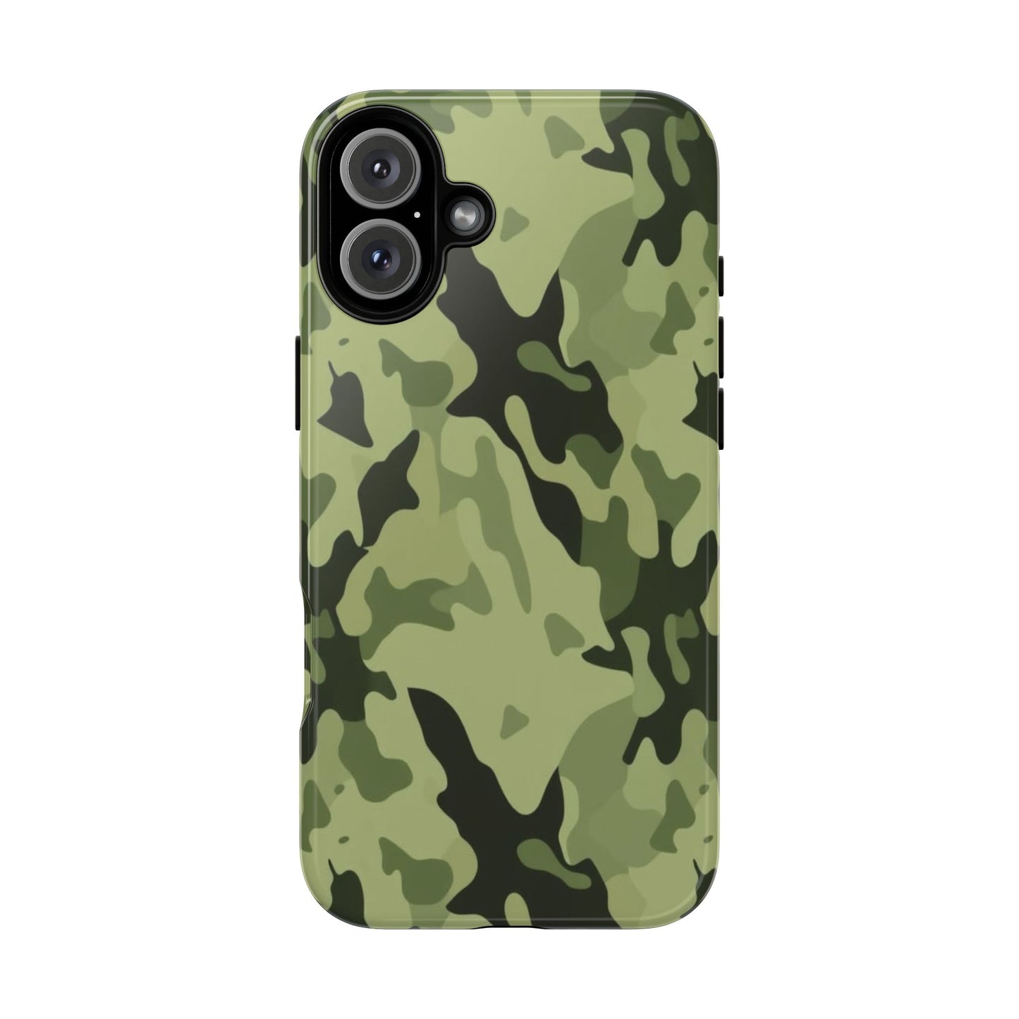 Camo Tough Phone Case — Military Green Protective iPhone Cover