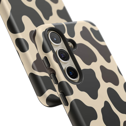 Cow Print Phone Case — Black & Cream Protective  Case