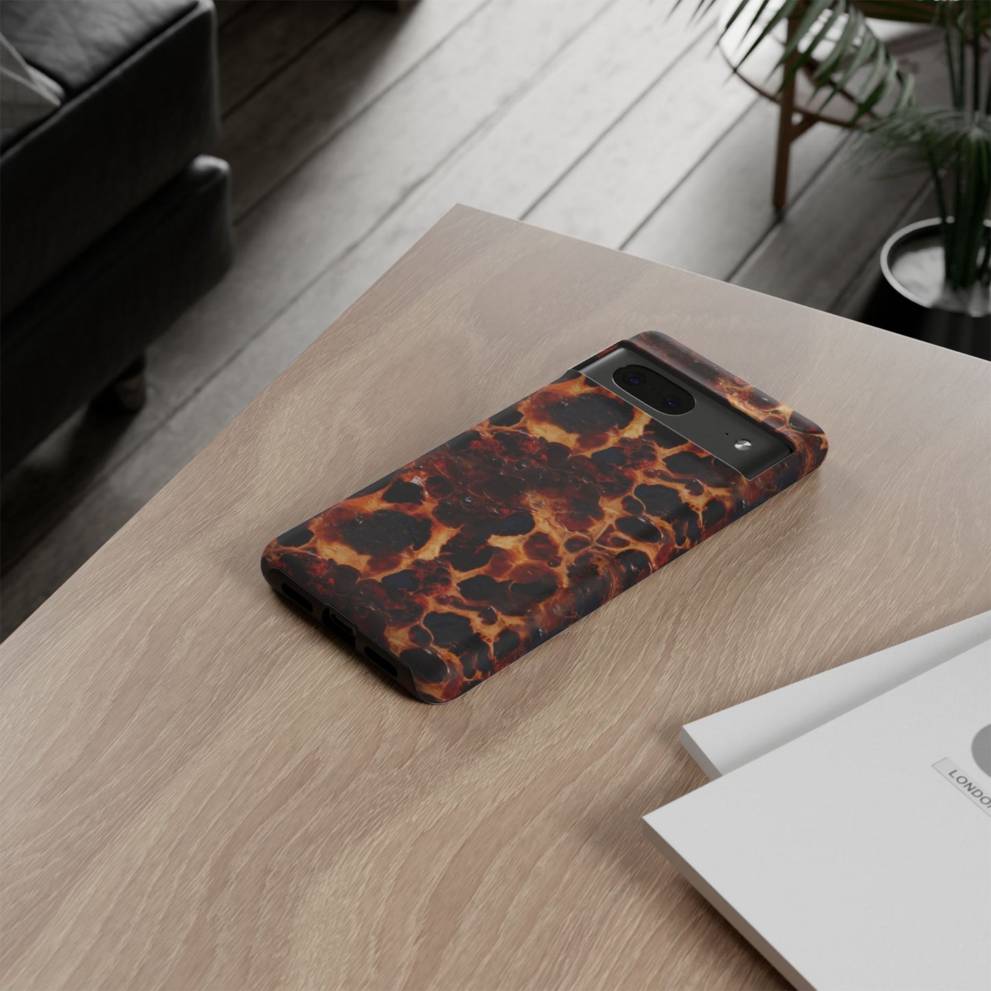 Tortoiseshell Phone Case — Protective iPhone Cover with Classic Amber Pattern