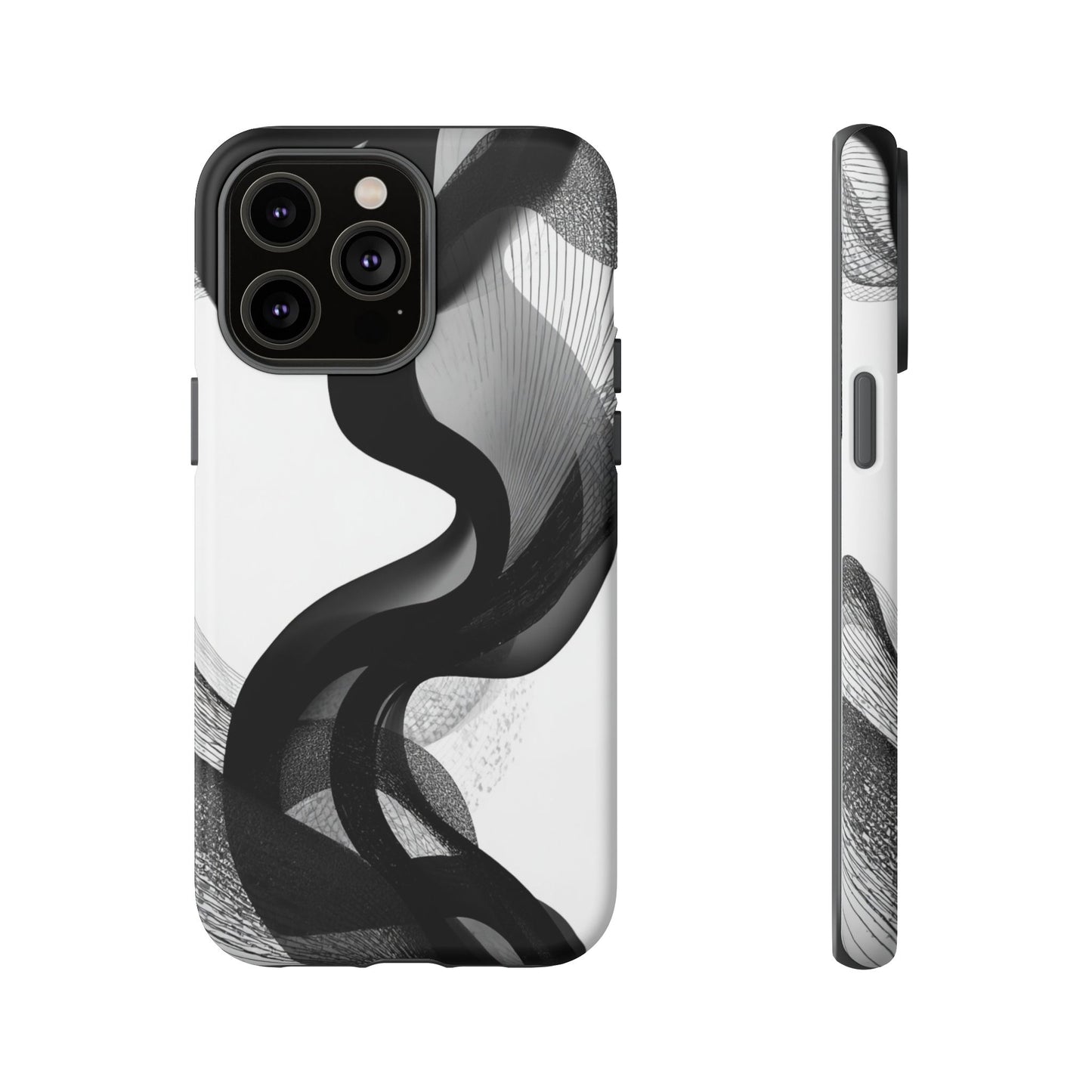 Phone Case — Monochrome Abstract Protective Cover
