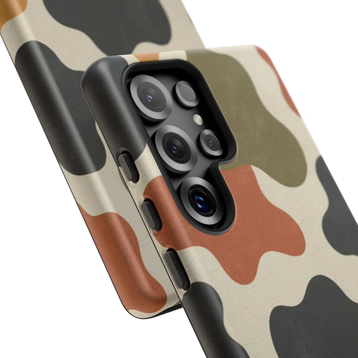Retro Abstract Camouflage Phone Case — Earth Tone Tough Case