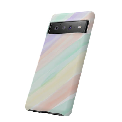Pastel Watercolor Stripe Tough Phone Case