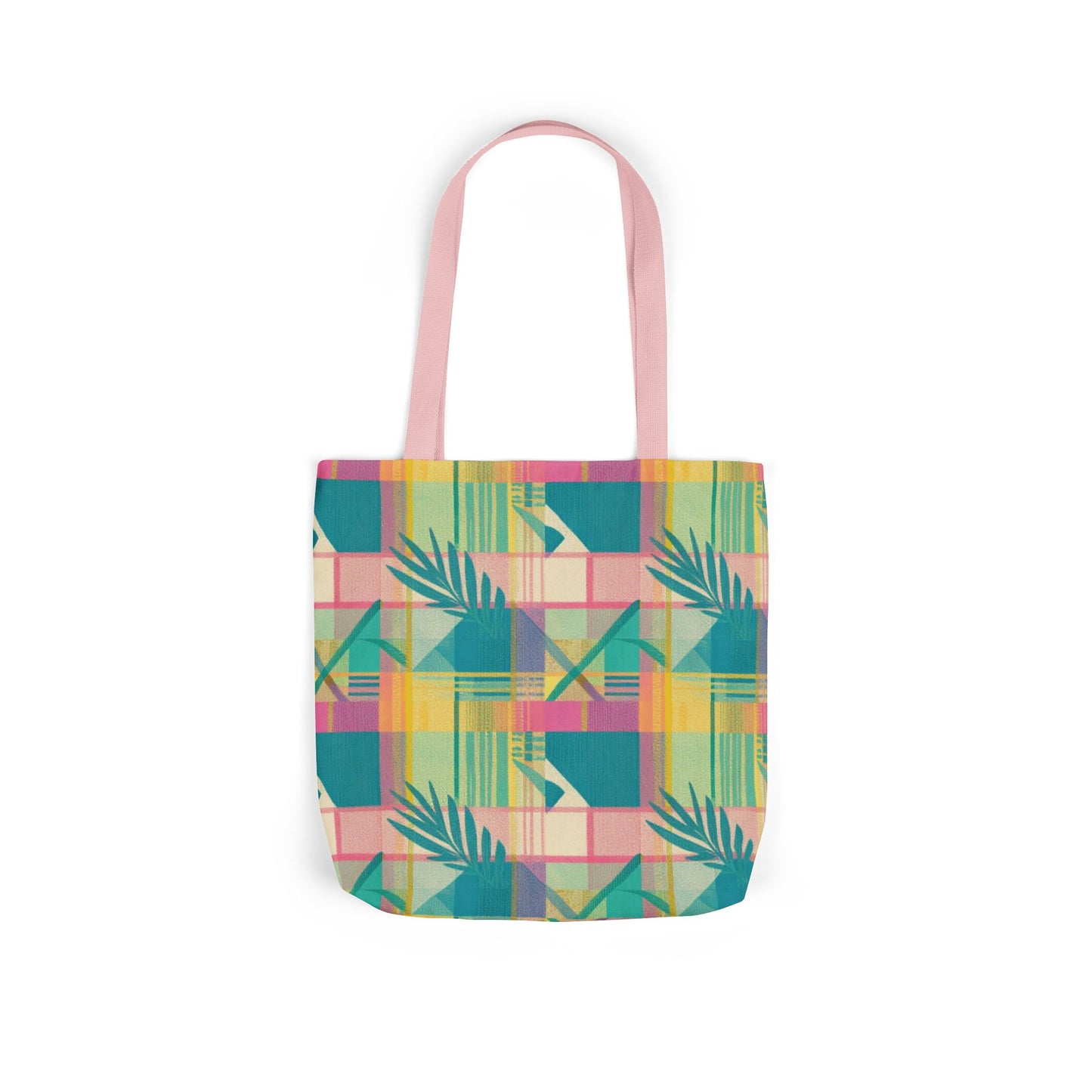 Tropical Geometric Canvas Tote