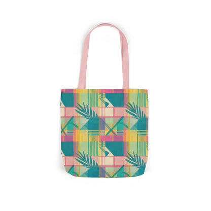 Tropical Geometric Canvas Tote