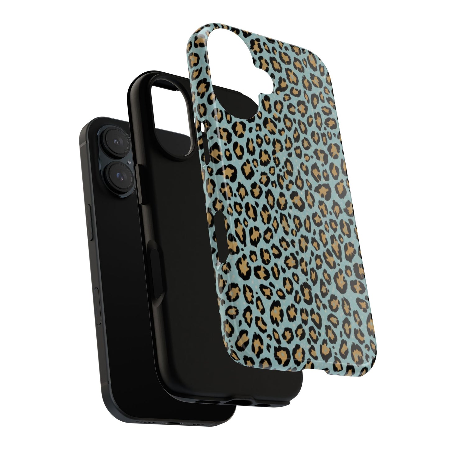 Leopard Print Tough Phone Case - Blue Cheetah Protective Cover