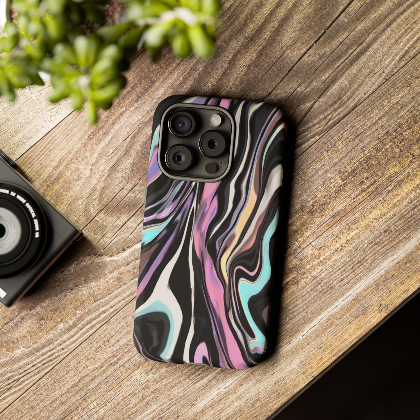 Abstract Marble Tough Phone Case — Pastel Swirl Protective Cover