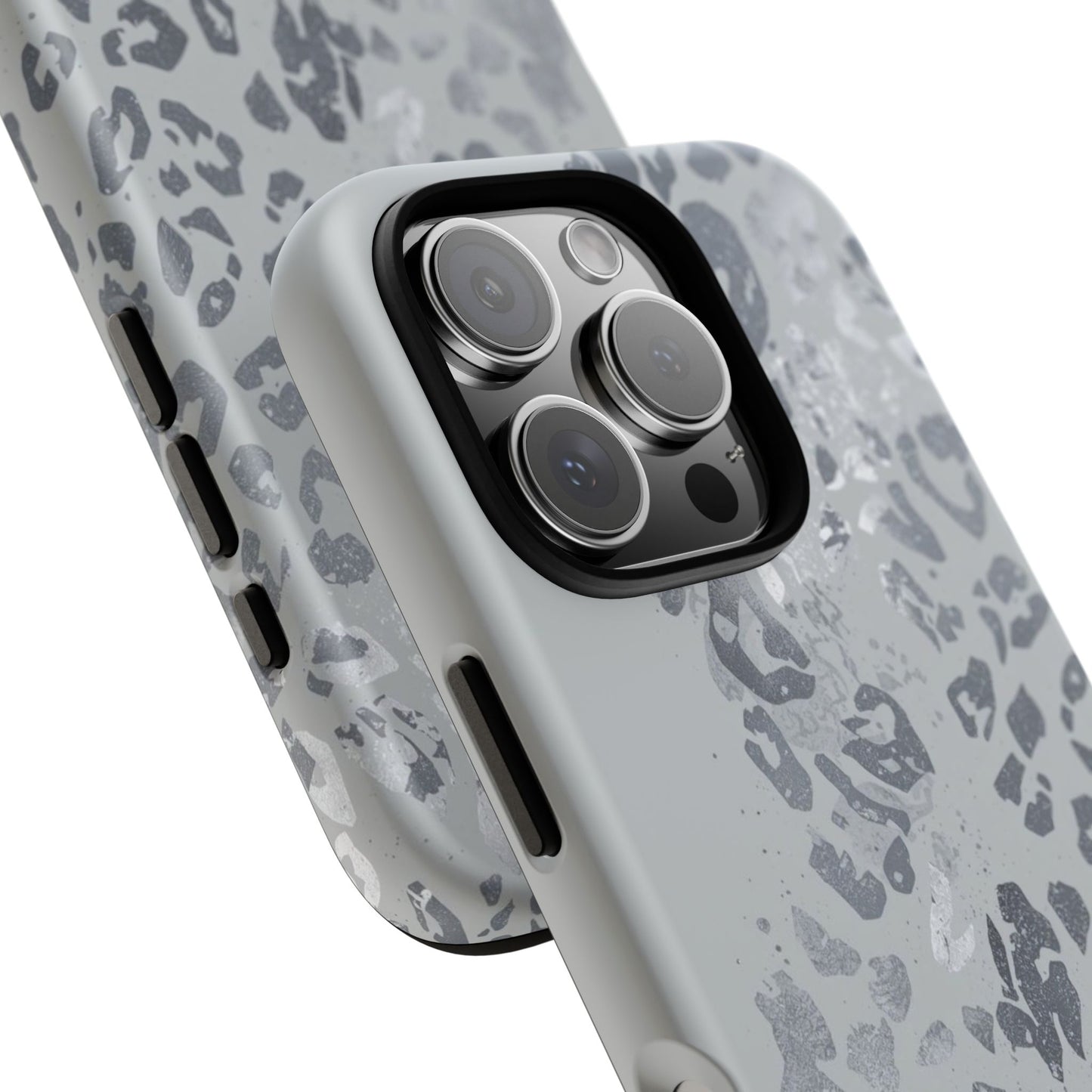 Gray Leopard Print Tough Phone Case