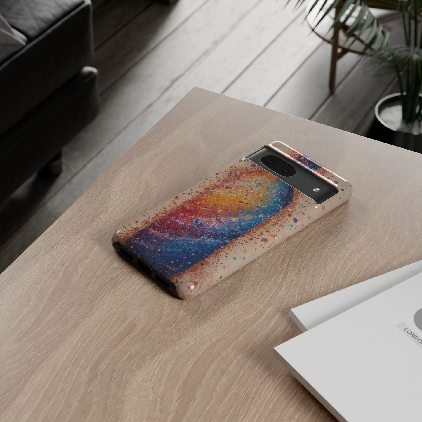 Galaxy Bottle Tough Phone Case — Colorful Nebula Splash iPhone Cover