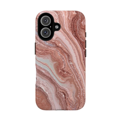 Rose Gold Marble Tough Phone Case