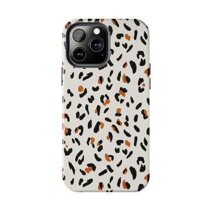 Leopard Print Tough Phone Case — Stylish Protective iPhone Cover