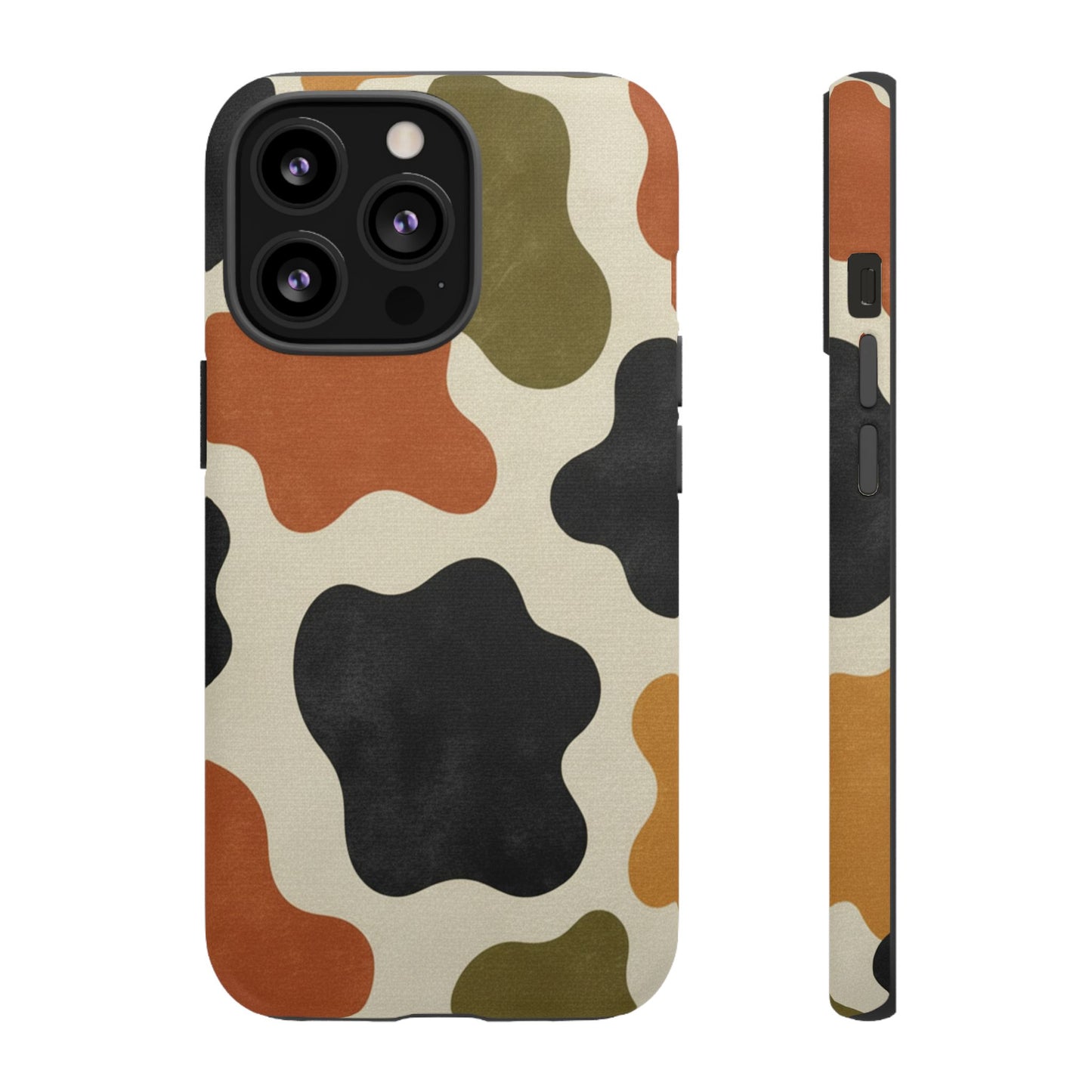 Retro Abstract Camouflage Phone Case — Earth Tone Tough Case