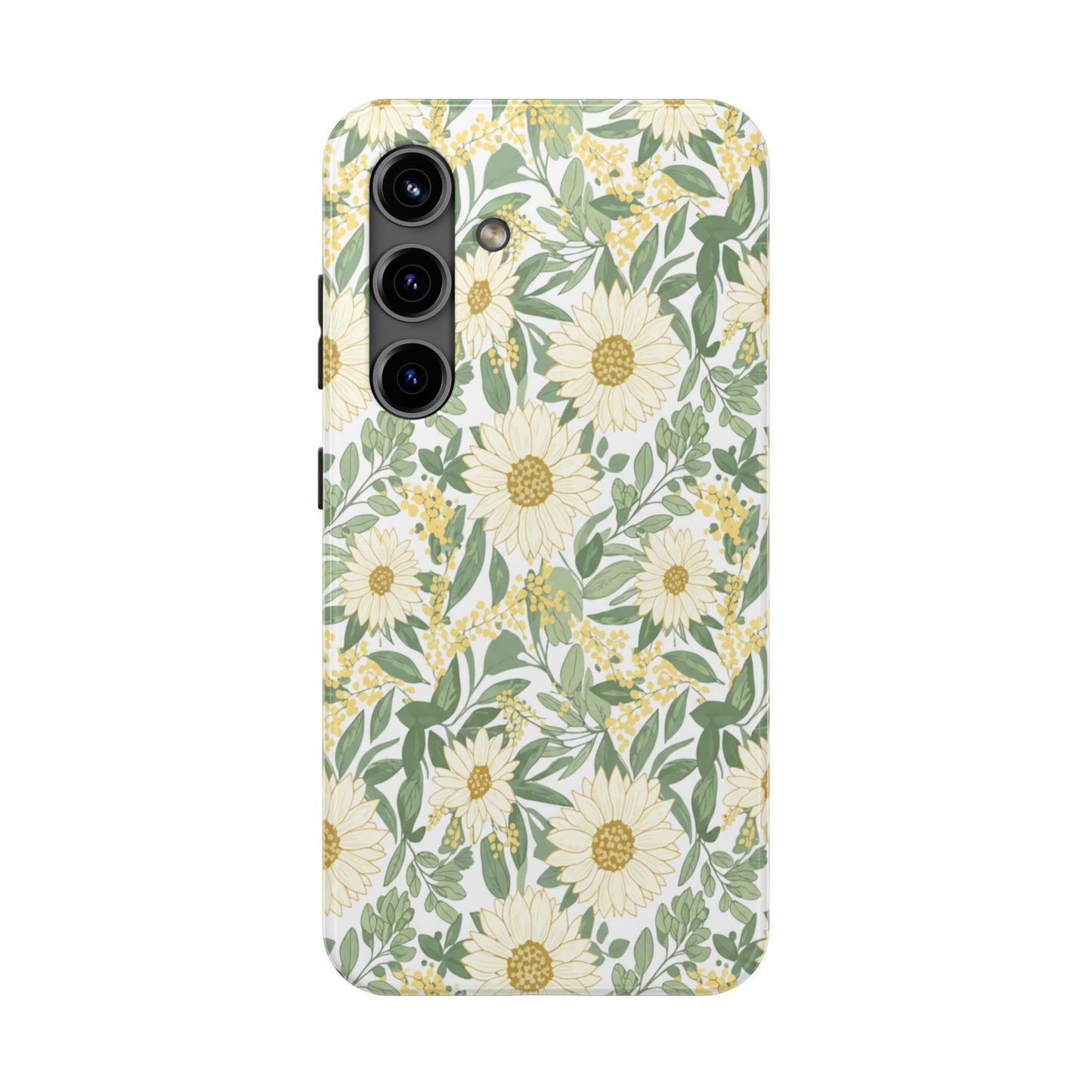 Daisy Meadow Tough Phone Case — Floral Protective Phone Cover