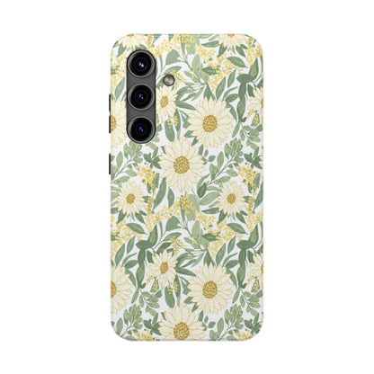 Daisy Meadow Tough Phone Case — Floral Protective Phone Cover