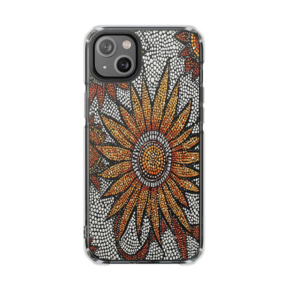 Clear Impact Phone Case — Mosaic Sunflower Magnetic Protective Case