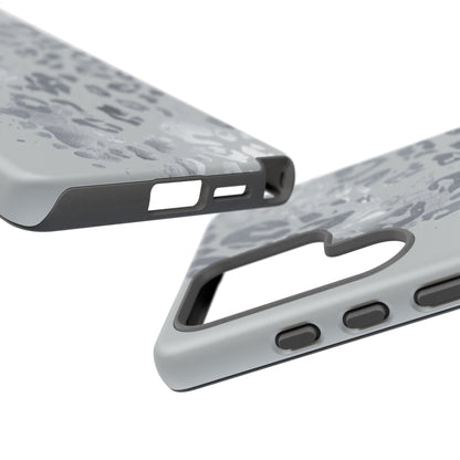Gray Leopard Print Tough Phone Case
