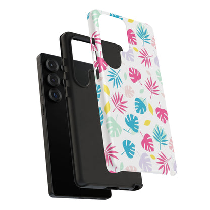 Tropical Leaf Phone Case — Colorful Pastel Monstera & Palm iPhone Case