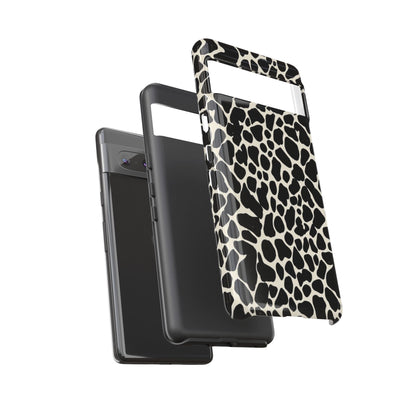 Black and White Cowhide Phone Case — Protective Tough Case