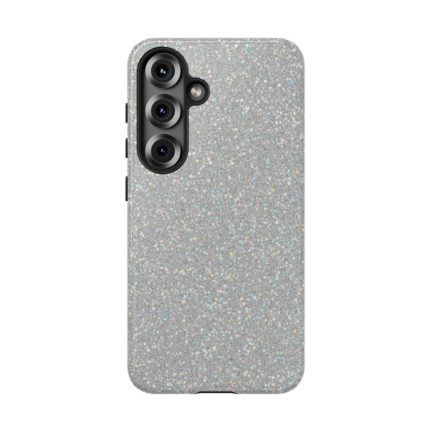 Glitter Silver Tough Phone Case — Sparkling Protective Phone Case