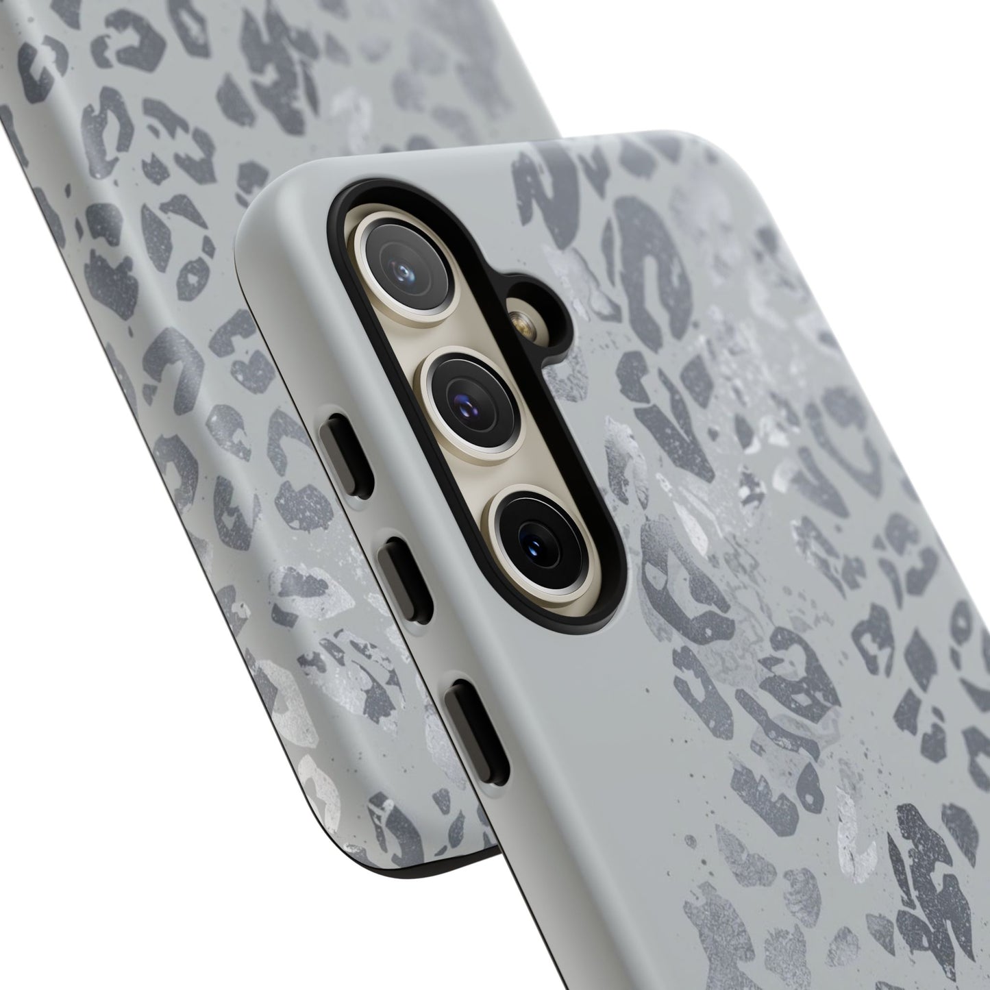 Gray Leopard Print Tough Phone Case