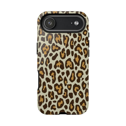 Leopard Print Tough Phone Case — Durable Protective Animal Print Case