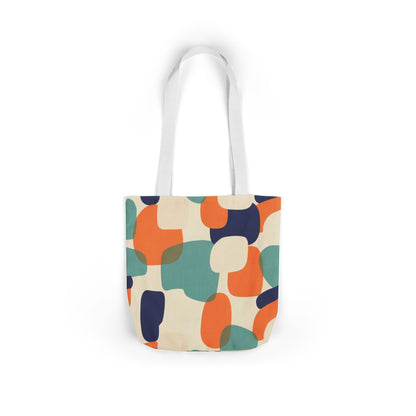 Abstract Color Block Canvas Tote — Modern Patterned Everyday Bag