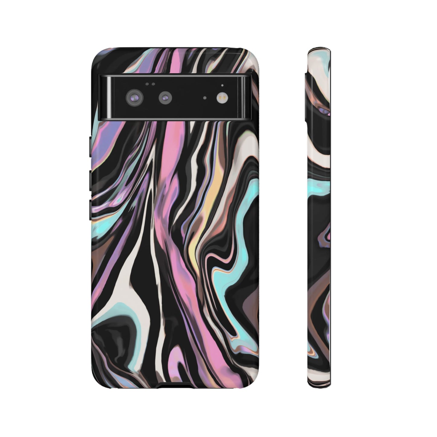 Abstract Marble Tough Phone Case — Pastel Swirl Protective Cover