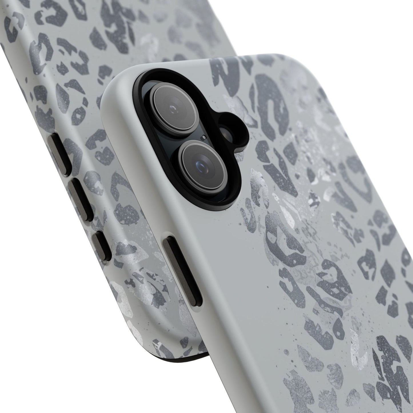 Gray Leopard Print Tough Phone Case