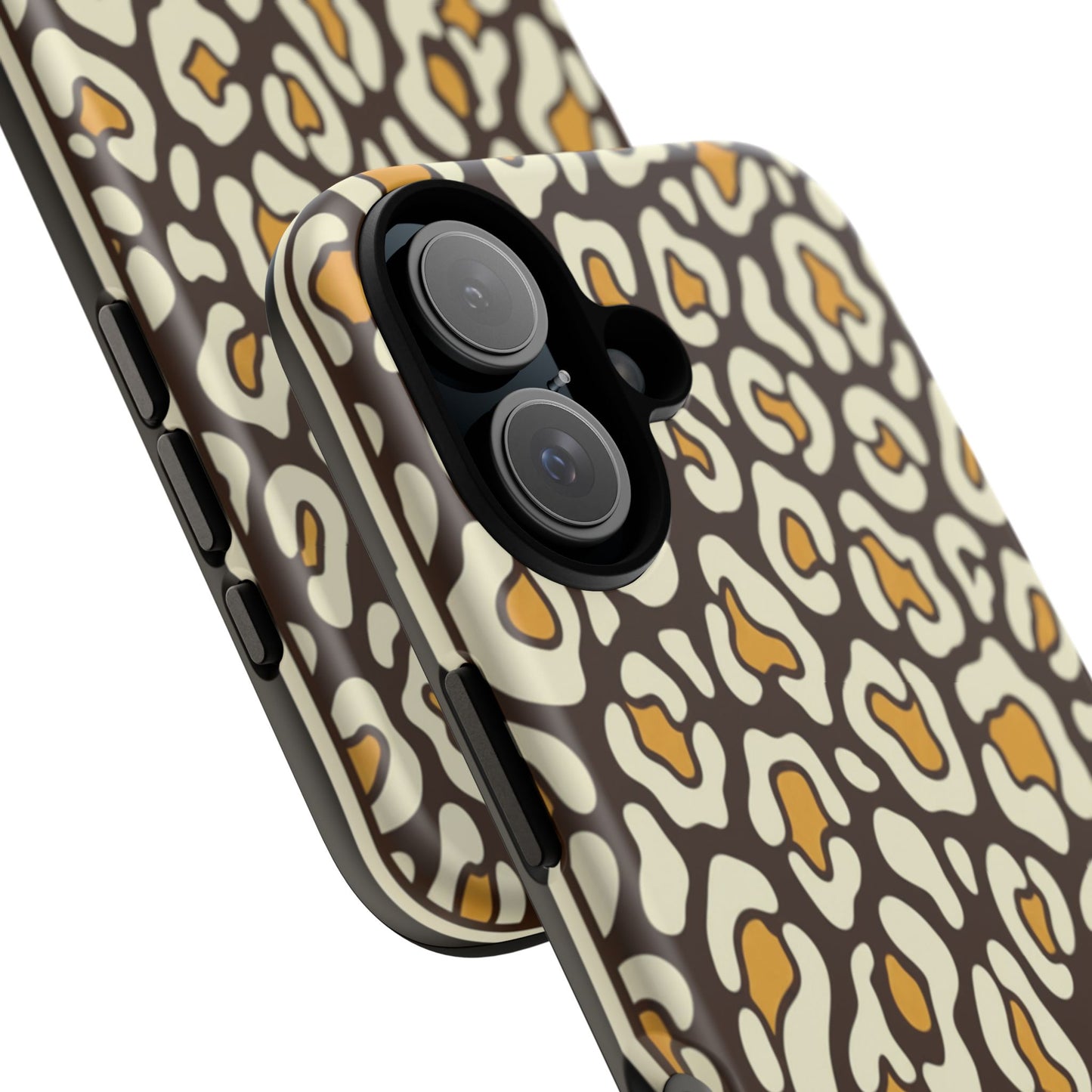 Leopard Print Tough Phone Case — Durable Protective iPhone Cover