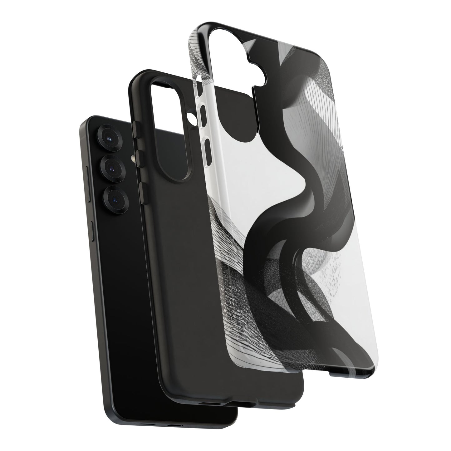 Phone Case — Monochrome Abstract Protective Cover