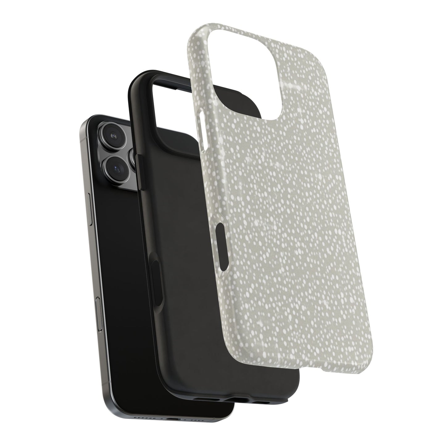 Speckled Gray Tough Phone Case — Protective Shockproof iPhone Cover