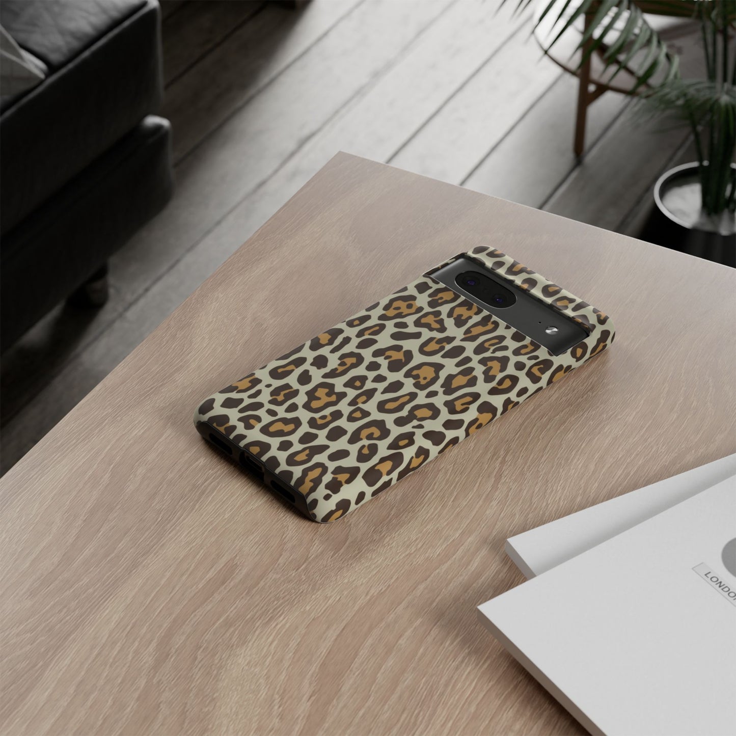 Leopard Print Tough Phone Case — Durable Protective Animal Print Case