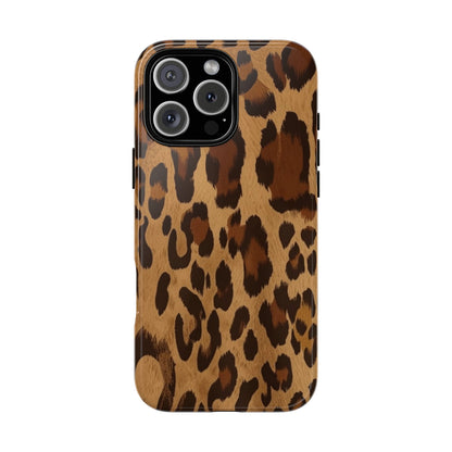 Leopard Print Tough Phone Case — Durable Animal Print Protective Cover