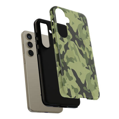 Camo Tough Phone Case — Military Green Protective iPhone Cover