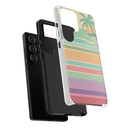 Tough Case — Retro Pastel Sunset Palm Tree Phone Case